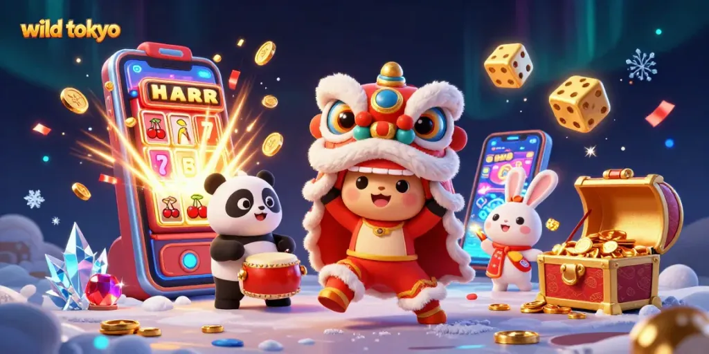 Experience wild tokyo casino excitement with jackpot slots and festive characters lighting up the scene.